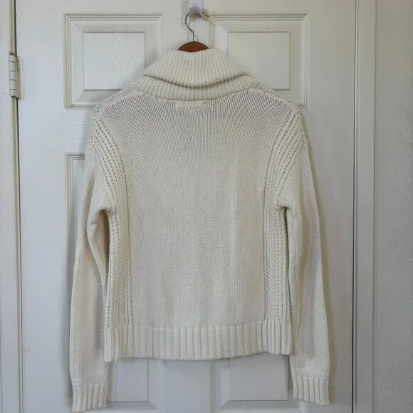 1901 Cream Shawl Collar Button Cardigan Sweater Size Small - Picture 2 of 11